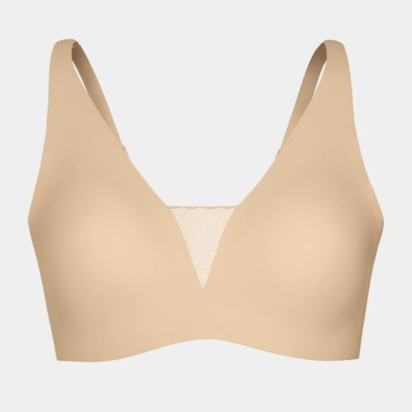 Knix Revolution Shadow Mesh Bra Tan Women's L+ NWT - Picture 4 of 12